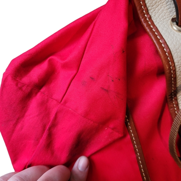 Dooney & Bourke Pebble Grain  Drawstring Shoulder Bag - Bone - Picture 6 of 13